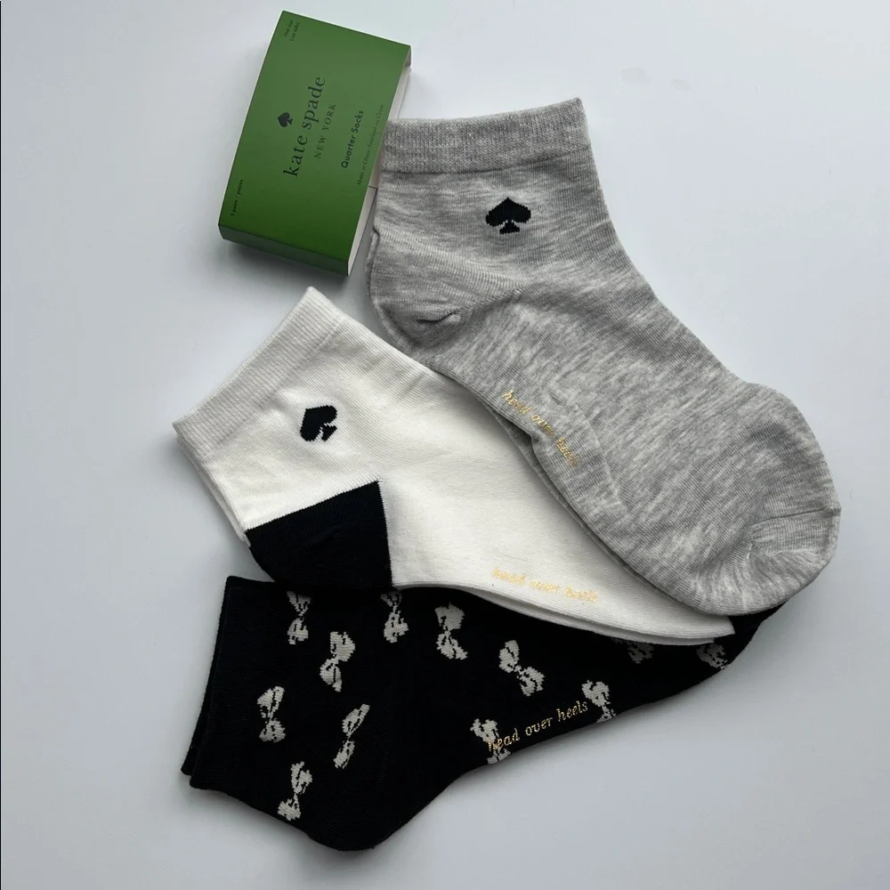 Kate Spade Bows and Spades Socks Trio